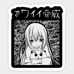 Menacing Girl Sticker